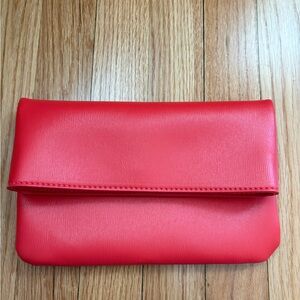 Neiman Marcus Coral Snap Clutch